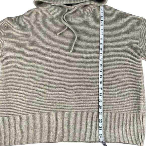 Calia by Carrie Underwood Beige Ribbed Hoodie Sweater Medium Soft Knit - Picture 11 of 11